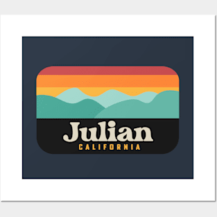 Julian California Mountains Bear Retro Outdoors Posters and Art